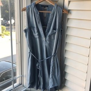 Velvet Heart Chambray Sleeveless Mini Dress